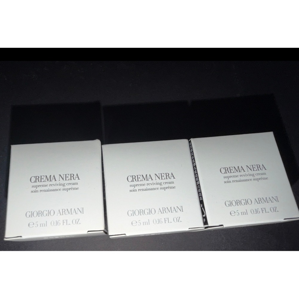 Giorgio Armani Crema Nera Supreme Reviving Cream Set of 3 Travel Samples Face